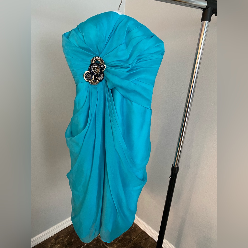 Love Brand Strapless Teal Blue Love Brand DressSize 6